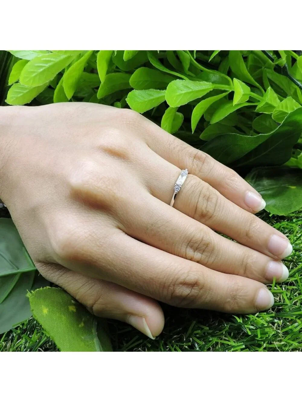 Dainty 3 Stone Stackable Birthstone Ring for Women | 14K Gold Over Silver
